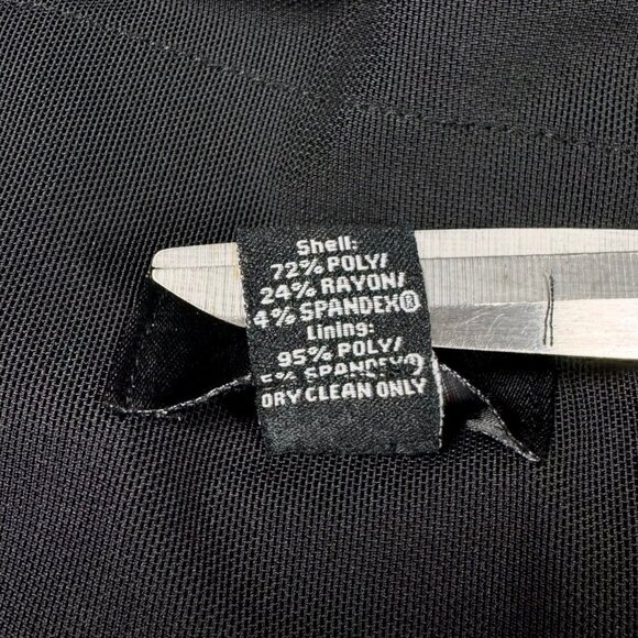 NWOT LRK Peplum Dress Sz 8 Black Navy Knee Length Work Career Office Siren Event - Picture 10 of 16